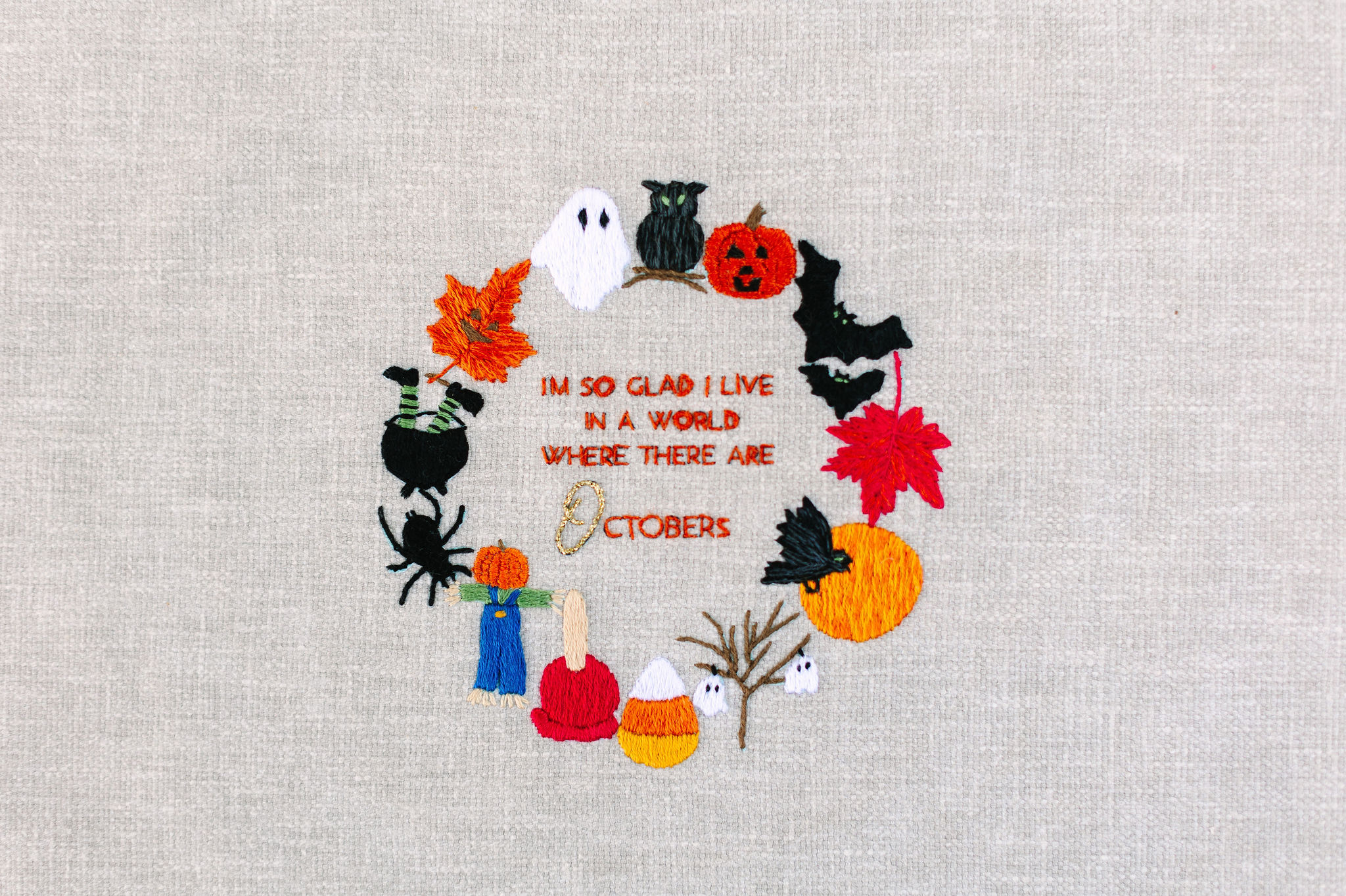 I'm So Glad I Live in Octobers Embroidery Kit Kit - Image 5
