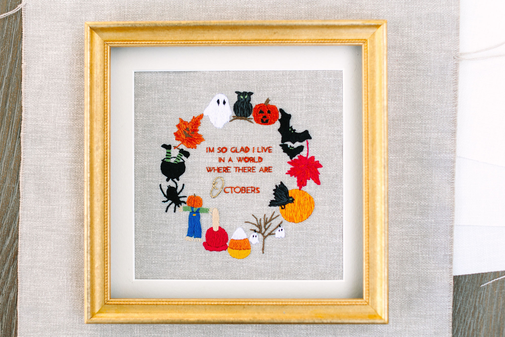 I'm So Glad I Live in Octobers Embroidery Kit Kit - Image 2