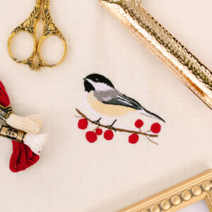 January - Winter Chickadee Embroidery Kit