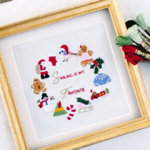Smiling Is My Favorite: Christmas Wreath Embroidery Kit