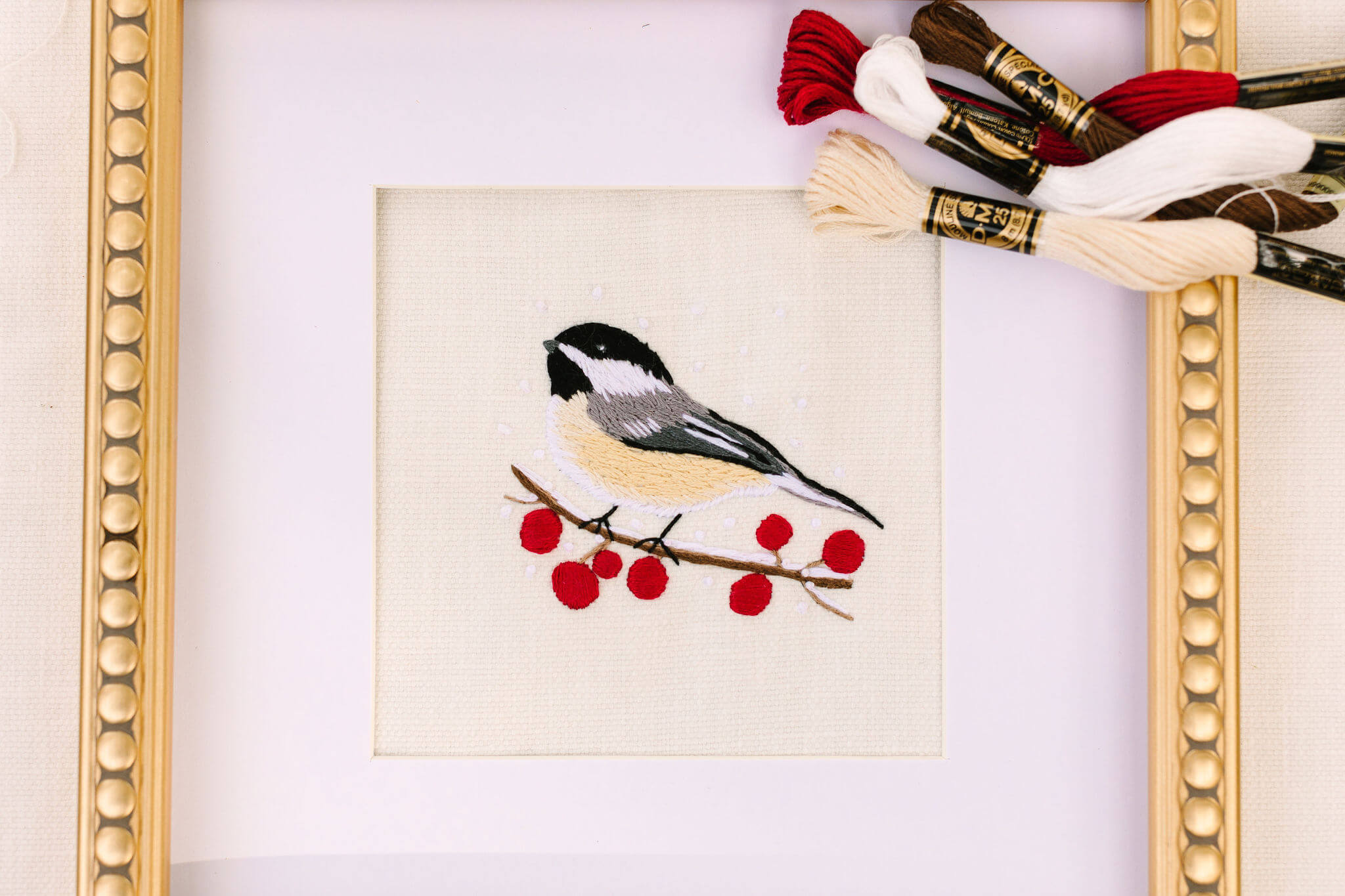 January - Winter Chickadee Embroidery Kit - Image 5