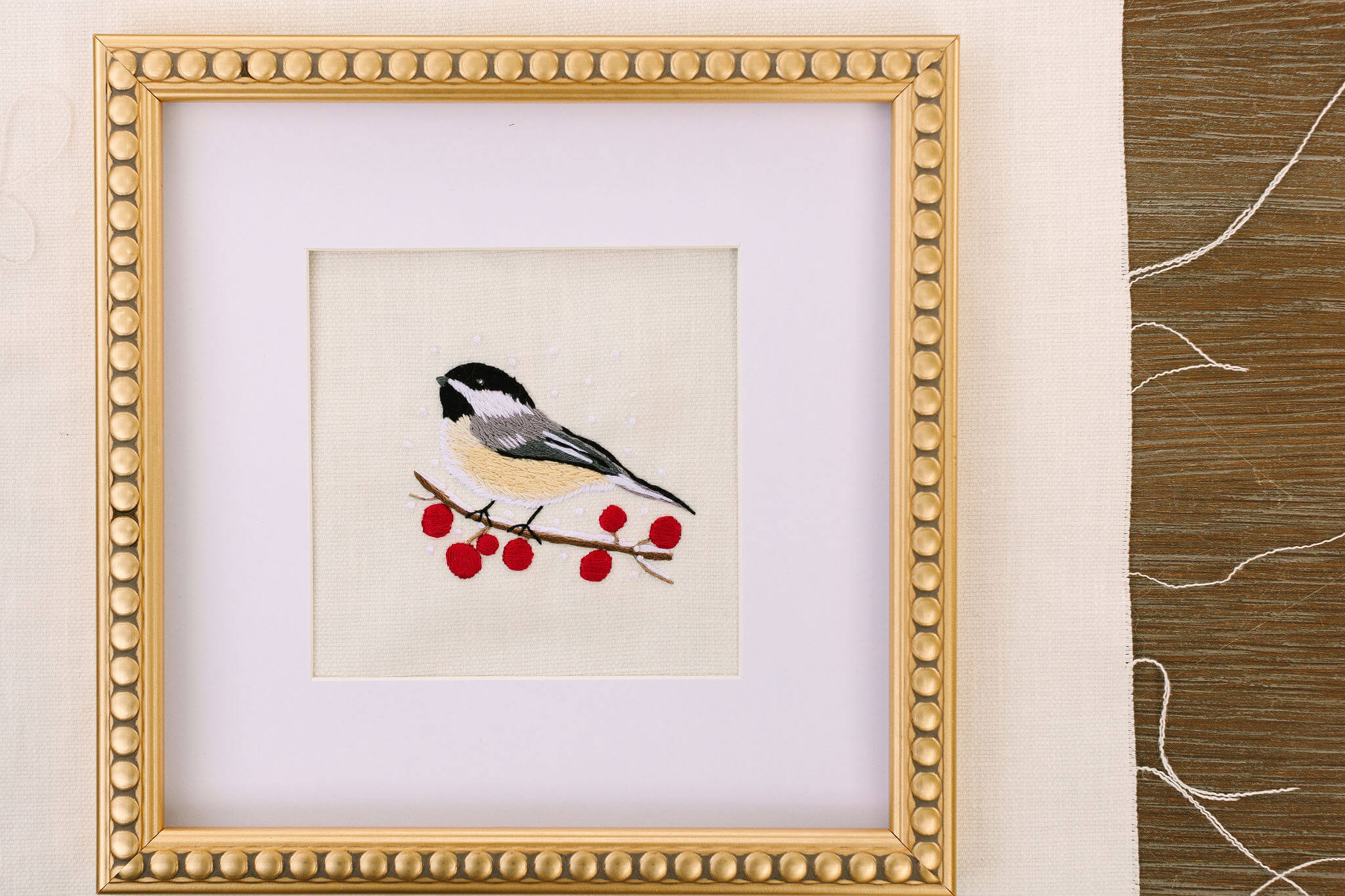 January - Winter Chickadee Embroidery Kit - Image 4