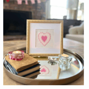 Valentine's Scalloped Heart Embroidery Kit