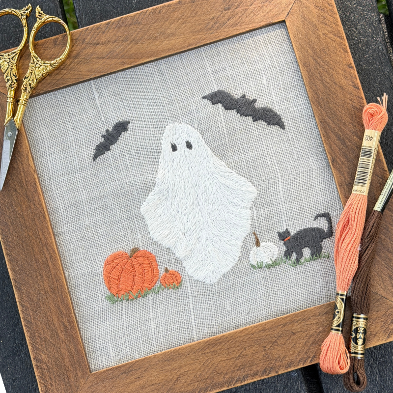 Halloween Ghost and Friends Fall Embroidery Kit - Image 2
